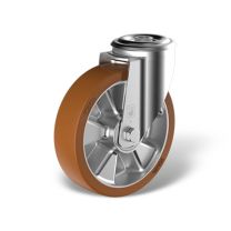 Swivel castor with bolt hole, wheel type PE