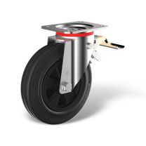 Swivel castor front stop (FSTR) with wheel type GK