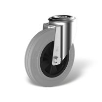 Swivel castor with bolt hole, wheel type WK