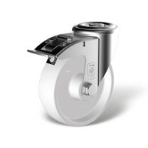 Swivel castor with bolt hole back stop (FSTF) wheel type KN
