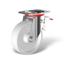 Container swivel castors with front stop (FSTR) wheel type PP