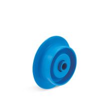 Wheel flange rollers plastic