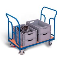 Doppel-Schiebebügelwagen mit gebogenen Rohren