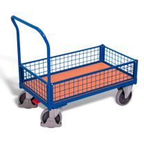 Box trolley with mesh