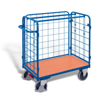 Three-sided parcel trolley, low