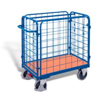 Four-sided parcel trolley, low