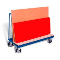 VARIOfit® Plattenwagen mit Holzladefläche, Seitenbügel, RAL 5010