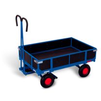 Hand platform trolley with side walls