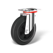Swivel castor with wheel type GK