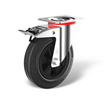 Swivel castor back stop (FSTF) with wheel type GK