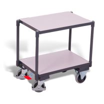 ESD Euro-System-Roller mit EasySTOP und 2 Ladeflächen (ohne Rand)