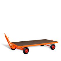 Industrial trailer with 1-axle turnable steering