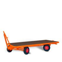 Industrial trailer with 2-axle turnable steering