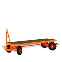 Industrial trailer with 4-axle turnable steering
