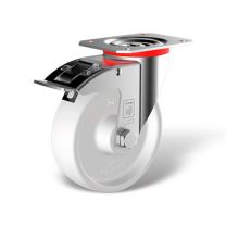 Container swivel castors with back stop (FSTF) wheel type PP