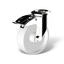 Swivel castor with bolt hole back stop (FSTF) wheel type GFK