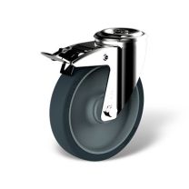 Swivel castor with bolt hole back stop (FSTF) wheel type EP