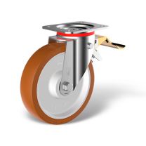 Swivel castor front stop (FSTR) with wheel type PK