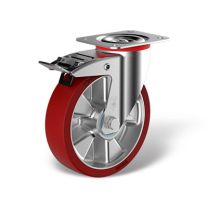 Swivel castor with back stop (FSTF) with wheel type RE