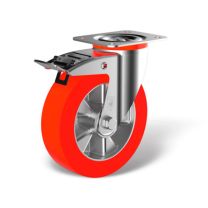 Swivel castor with back stop (FSTF) with wheel type TE
