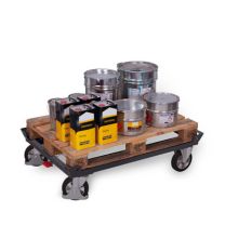 VARIOfit Palettenfahrgestell, EV Bereifung, RAL 7016