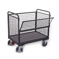 Wire box trolley, RAL 7016