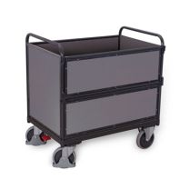 Wooden box trolley, RAL 7016