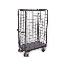 VARIOfit parcel four-wall trolley, high, RAL 7016