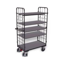 VARIOfit shelf trolley, 5 shelves, RAL 7016