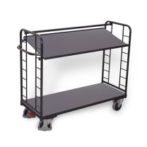 VARIOfit Etagenwagen mit 2 Holzböden, RAL 7016