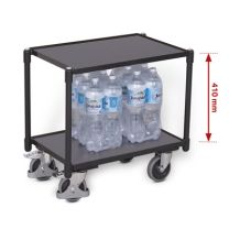 VARIOfit® Eurosystemroller mit 2 Ladeflächen (10 mm Rand), RAL 7016