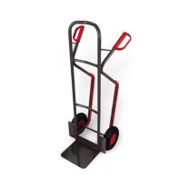 VARIOfit tubular steel trolley, plastic skids, RAL 7016