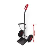 VARIOfit steel bottle trolley for 1 bottle, RAL 7016