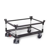 VARIOfit pallet chassis with angled frame, PU tires, RAL 7016