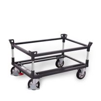VARIOfit pallet chassis with angled frame, EV tires, RAL 7016