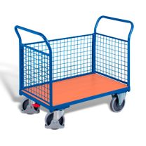 Three-sided trolley with mesh
