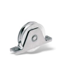 Schiebetorrolle Stahl mit runder Rille