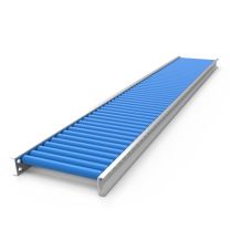 Small roller conveyors with plastic support rollers