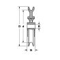 Pulleys for wire cables plastic