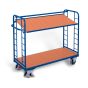 Shelf trolley with 2 wooden shelves