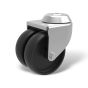 Institutional twin swivel castors with bolt hole - AK DLAR