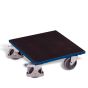 Crate dolly with ribbed rubber covering