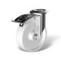 Container swivel castorswith bolt hole and back stop (FSTF) wheel type PP