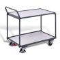 ESD table trolley with 2 load surfaces