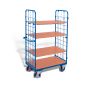 Shelf trolley, high with 4 shelves