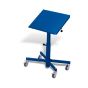 Material stand, one-sided tiltable with wheel brakes