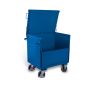 Steel box trolley with lid, welded