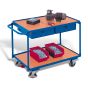 Table trolley with 2 load surfaces and 2 drawers