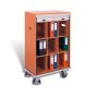 Document trolley with 9 compartments