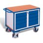 Workshop trolley with 1 load surface with 8 drawers